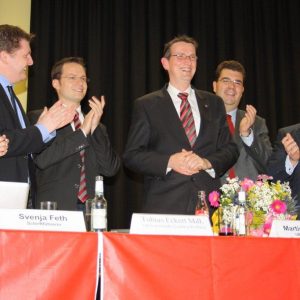 Das Podium gratuliert Martin Rabanus zum Spitzenergebnis.