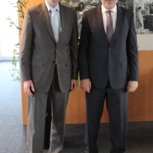 v.l.n.r.: Martin Rabanus, MdB und Roderich Egeler, Präsident des Statistischen Bundesamts