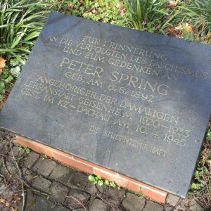 Gedenkstein für Peter Spring